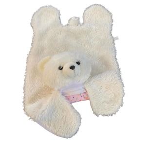 Ltd Commodities Inc Vtg 1997 White Pink Hearts Polar Bear Zip Sherpa Kids Rug